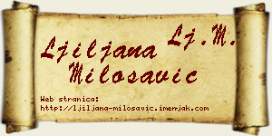 Ljiljana Milosavić vizit kartica